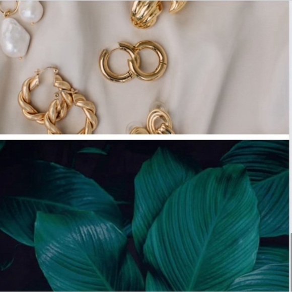 Zara Hammered Gold Leaf Earrings✨✨ with gift box - Picture 5 of 6